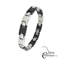 Bracelet Acier Céramique Marron