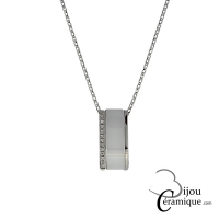 Collier en céramique blanche